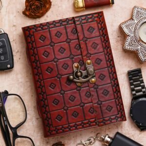 Vintage Handmade Genuine Leather Diary Journal | Premium Antique String Closure | 200 Handmade Unruled Pages DIARY-26