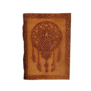 Handmade Leather Diary with Embossing Printed Vintage Journal handmade 200 pages white unruled| Diary for men/women| travel journal -5